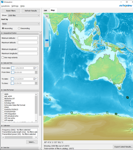 echoexplore map view
