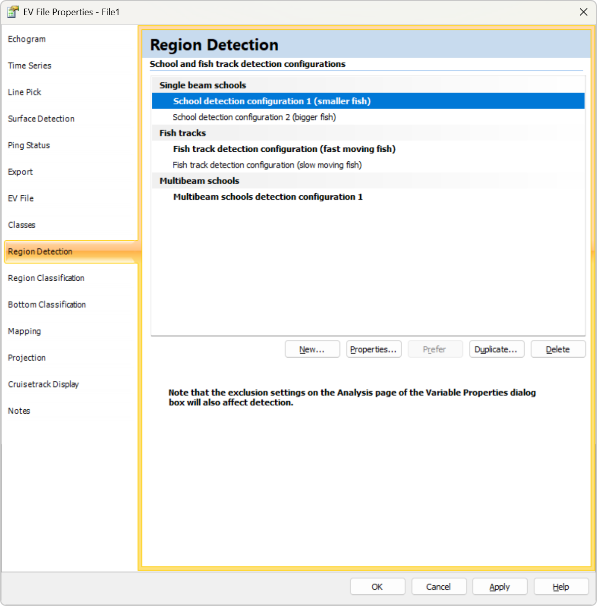 Echoview 17: Multiple detections